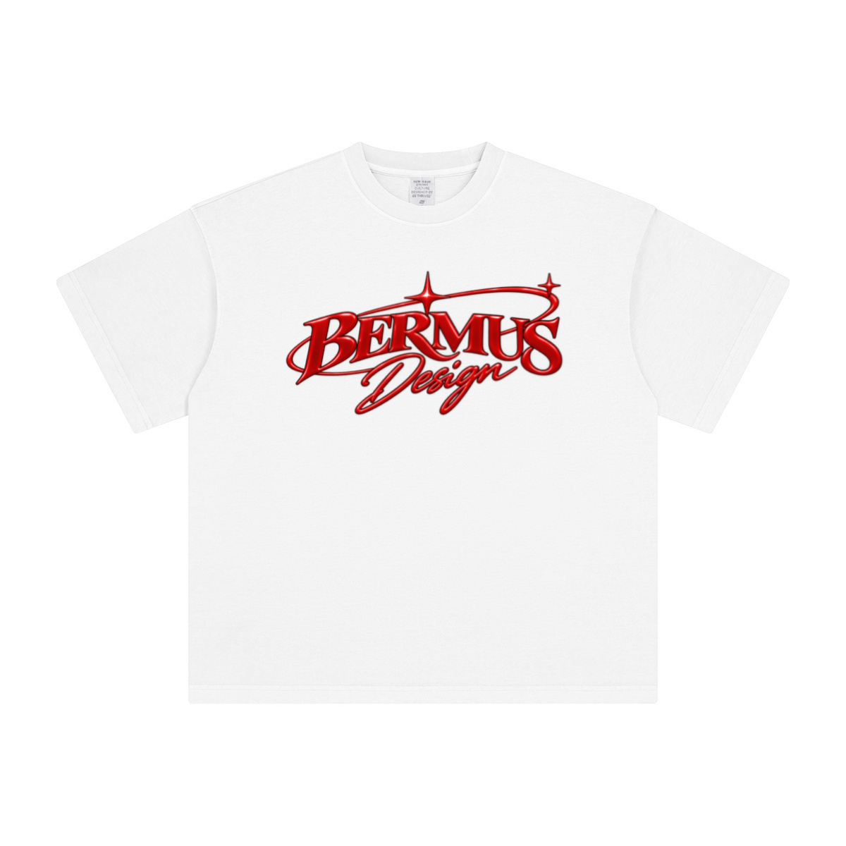 260GSM Unisex Heavyweight Re-Washed Distressed Crew Neck T-shirt White