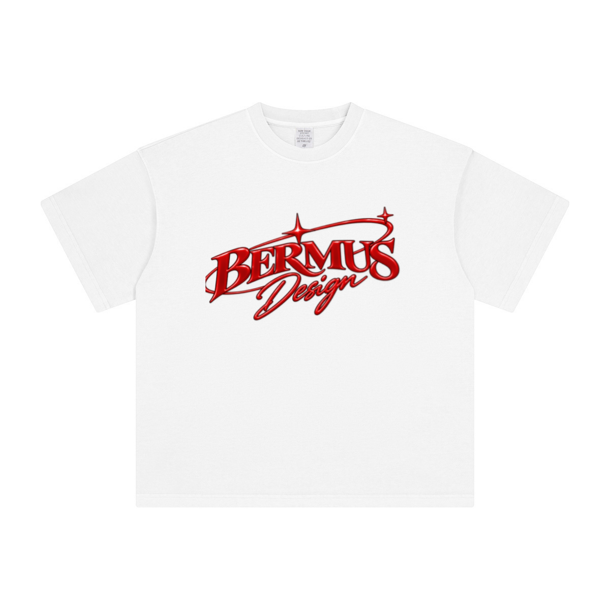 260GSM Unisex Heavyweight Re-Washed Distressed Crew Neck T-shirt White