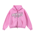 400GSM Unisex Vintage-Wash Boxy-Fit Zip-Up Hoodie Vintage Peach Pink