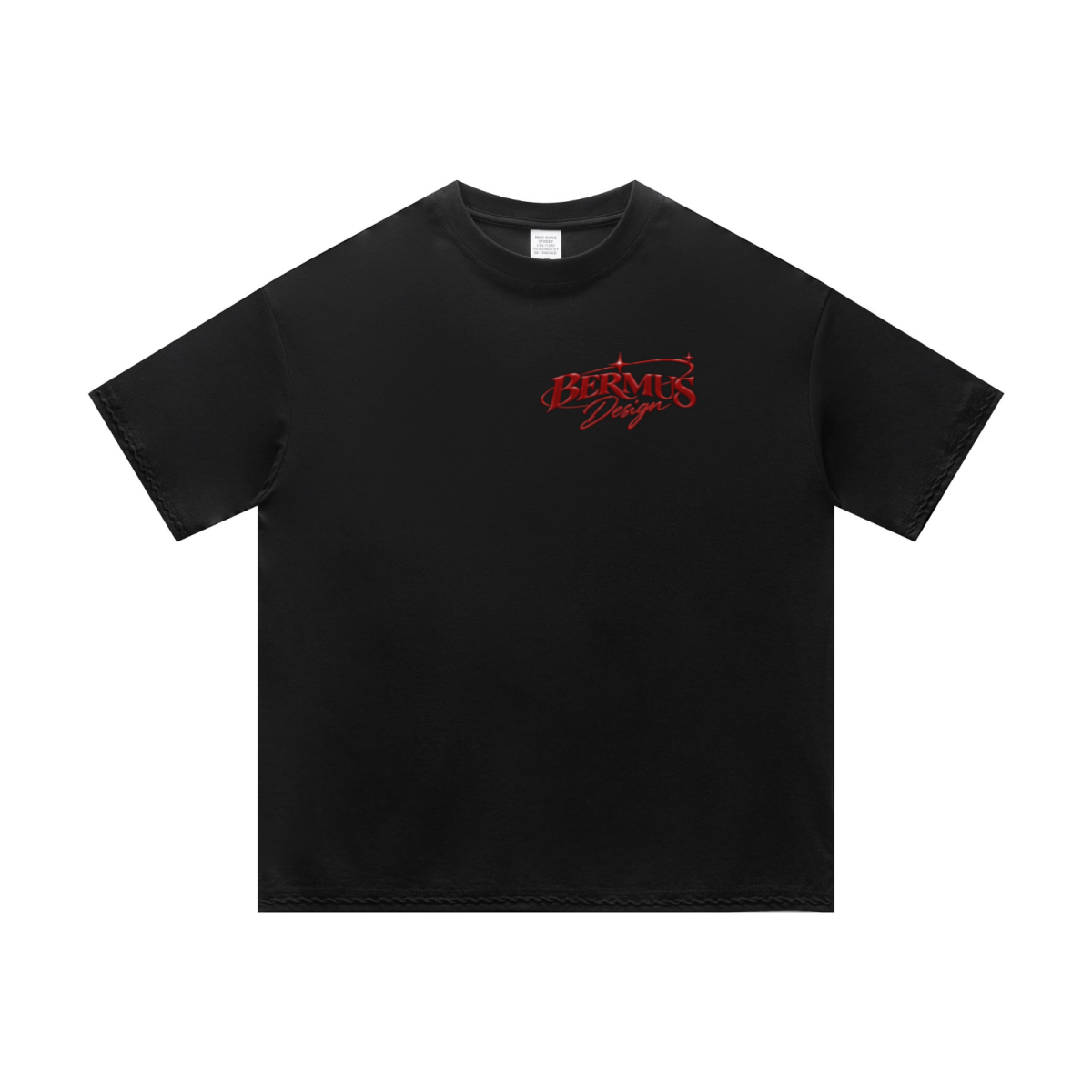 200GSM Linen Tencel Lyocell Sorona Blend Relaxed Fit T-Shirt Black