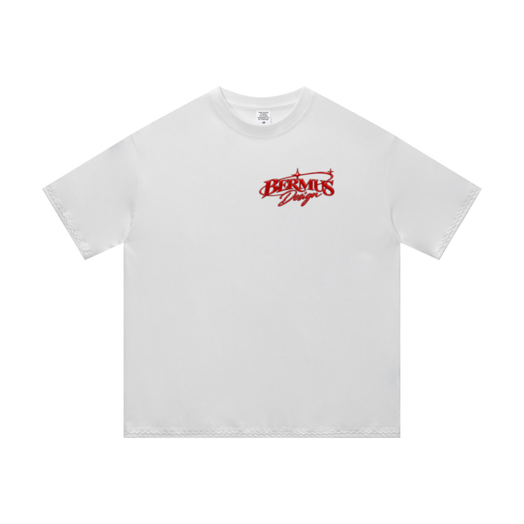 200GSM Linen Tencel Lyocell Sorona Blend Relaxed Fit T-Shirt White