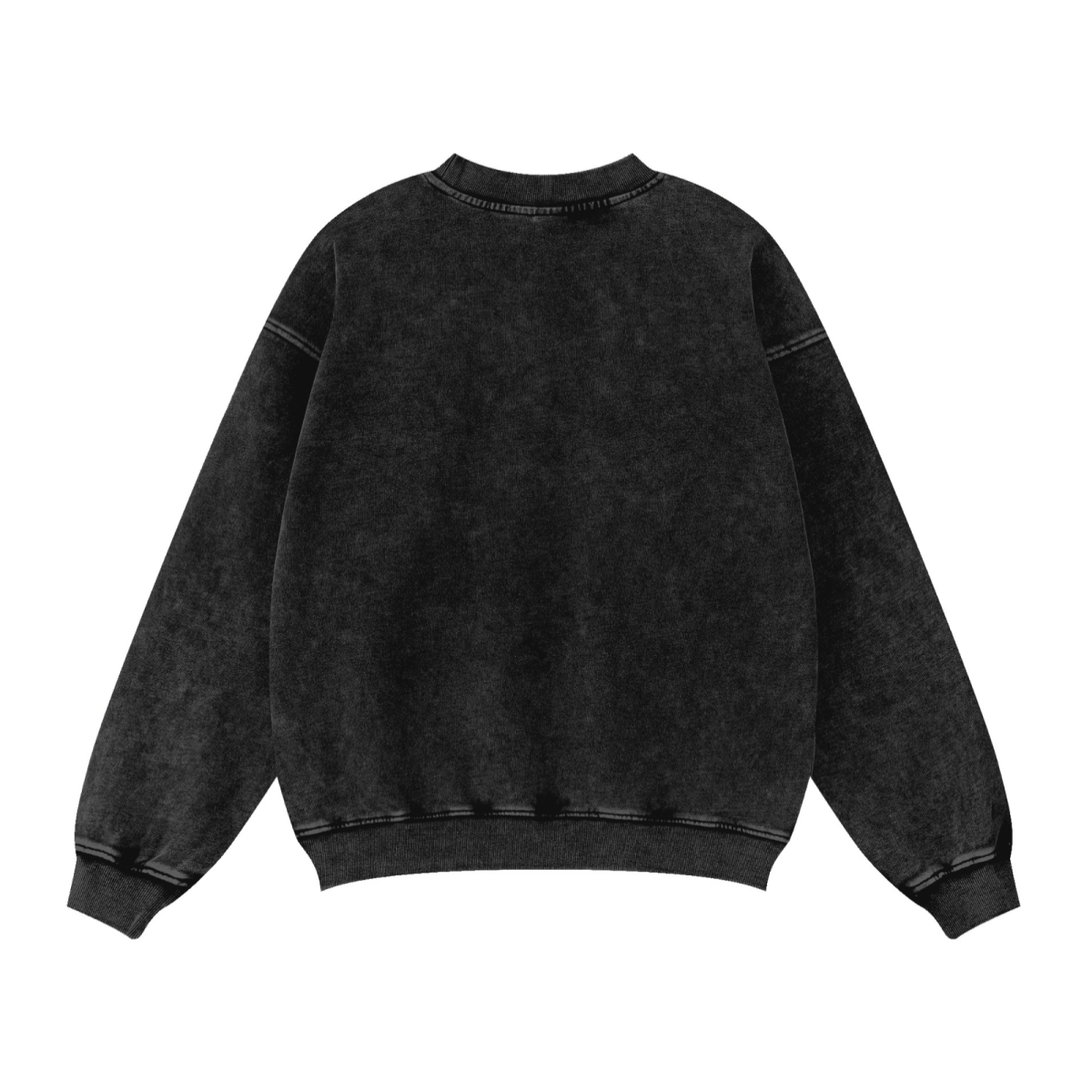 320GSM Unisex Vintage-Wash Crew Neck Loopback Sweatshirt Snow Wash