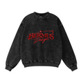 320GSM Unisex Vintage-Wash Crew Neck Loopback Sweatshirt Snow Wash
