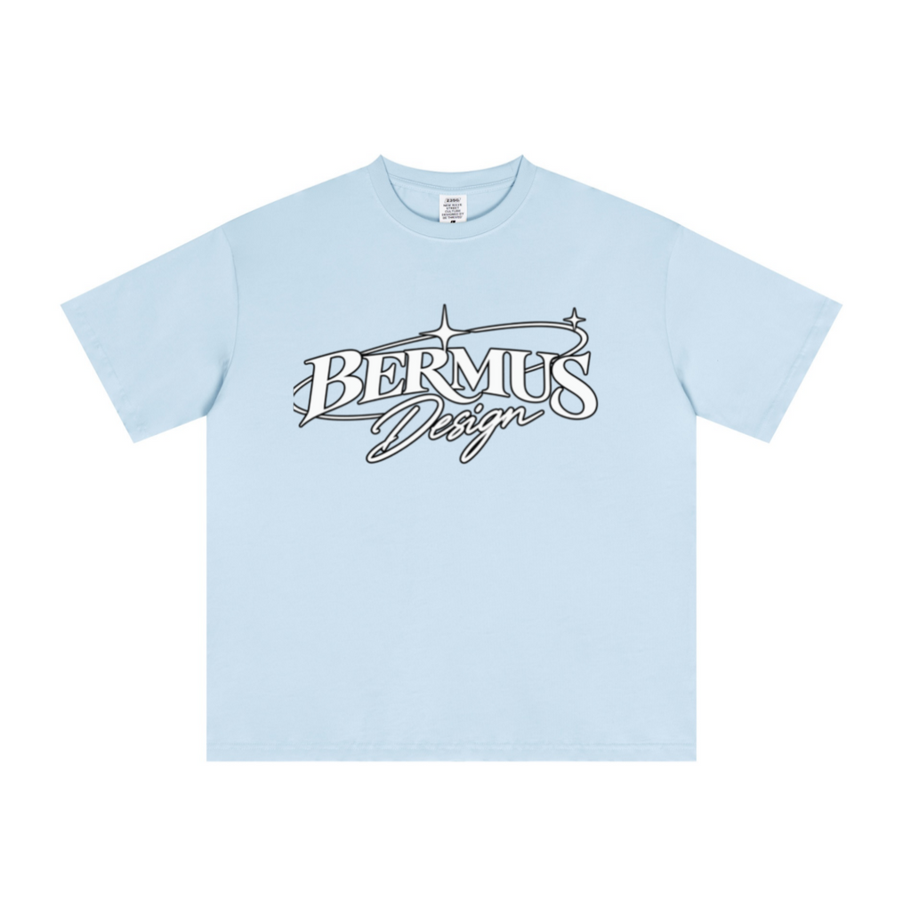 235GSM Men's Low-Shrink Cool-Touch Cotton T-Shirt Light blue