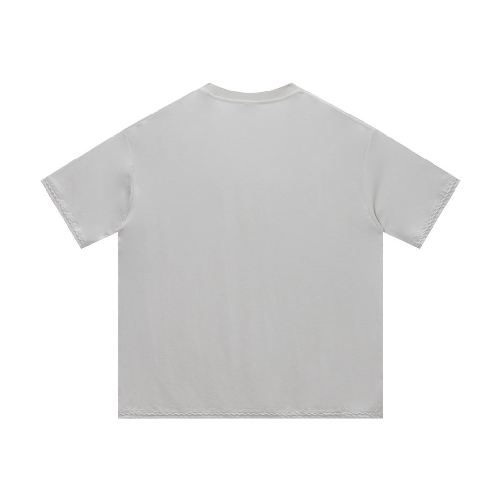 200GSM Linen Tencel Lyocell Sorona Blend Relaxed Fit T-Shirt Light Gray