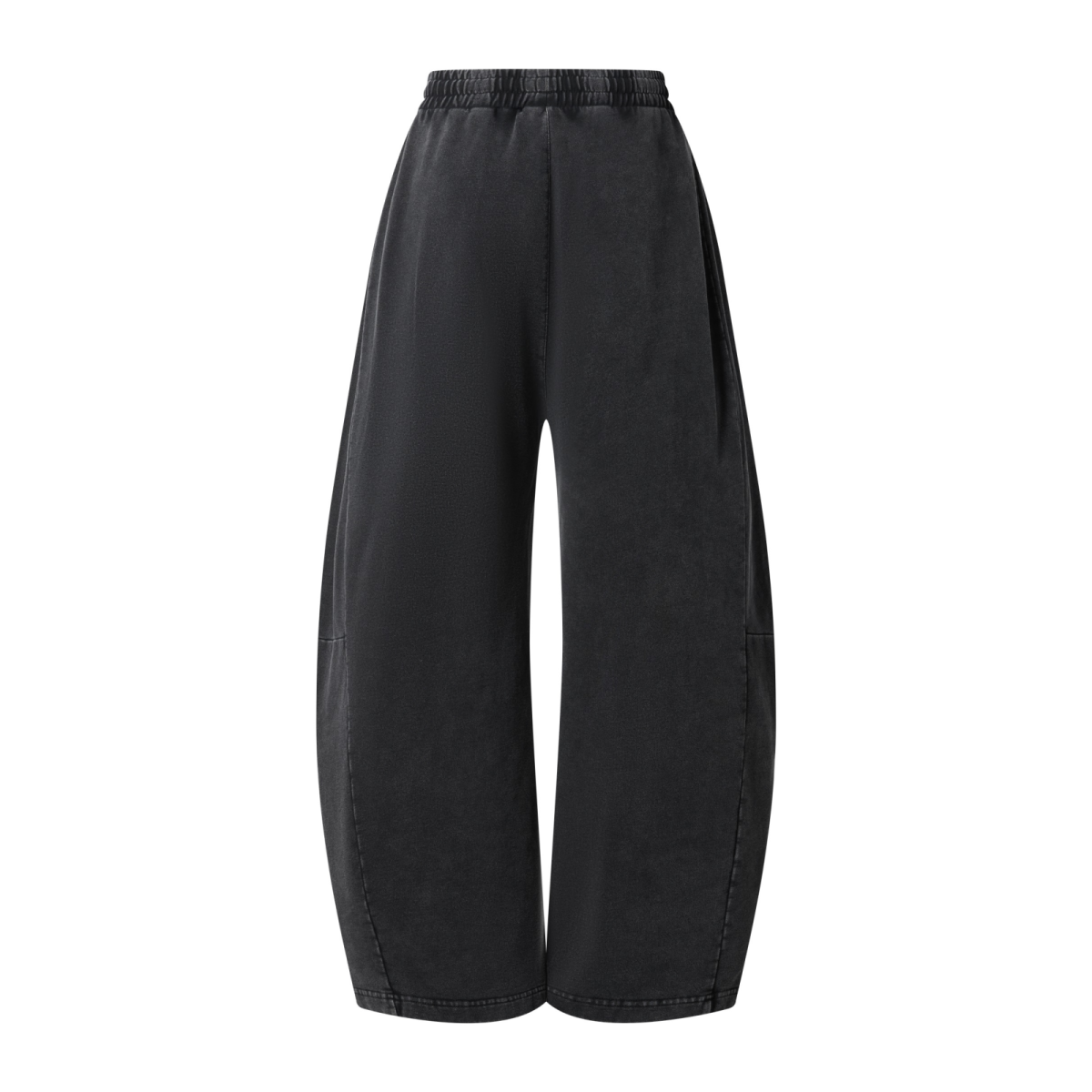 320GSM Men's Textured Denim Curved Panel Pants snow washed